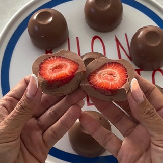 Healthy Chocolate Strawberry Easter Eggs