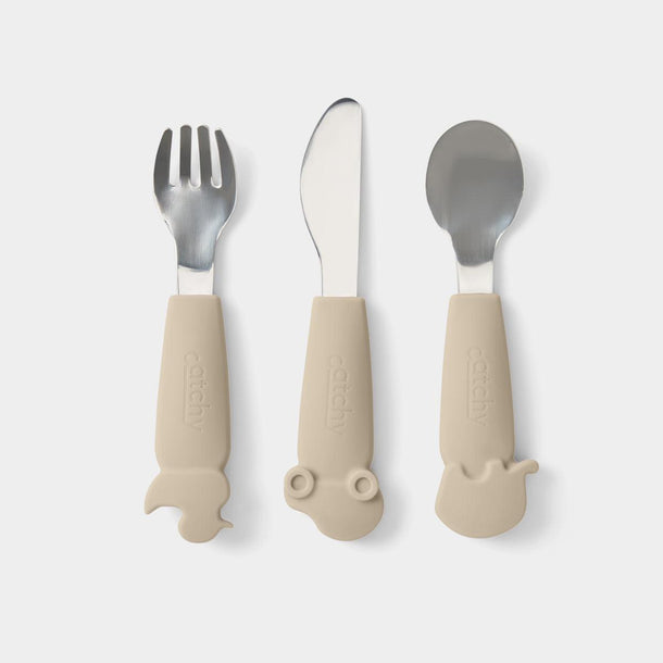 Silicone & Stainless Steel Cutlery Set - Catchy